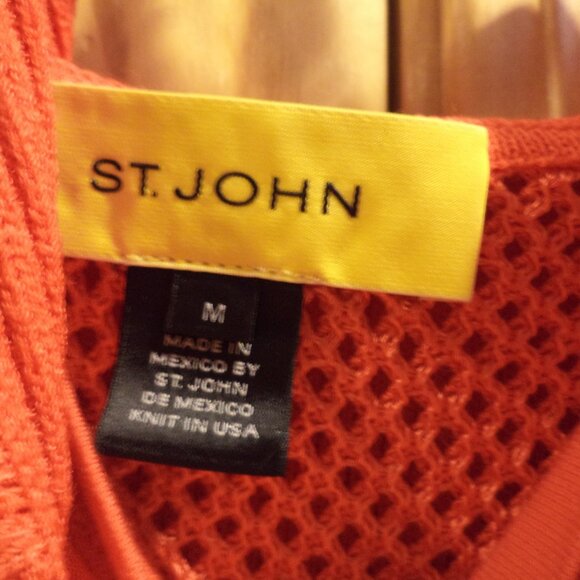 St. John Zip Hooded Jacket with Tank~Red See-thru, Long sleeves, Full Zip Size:M - Picture 3 of 15